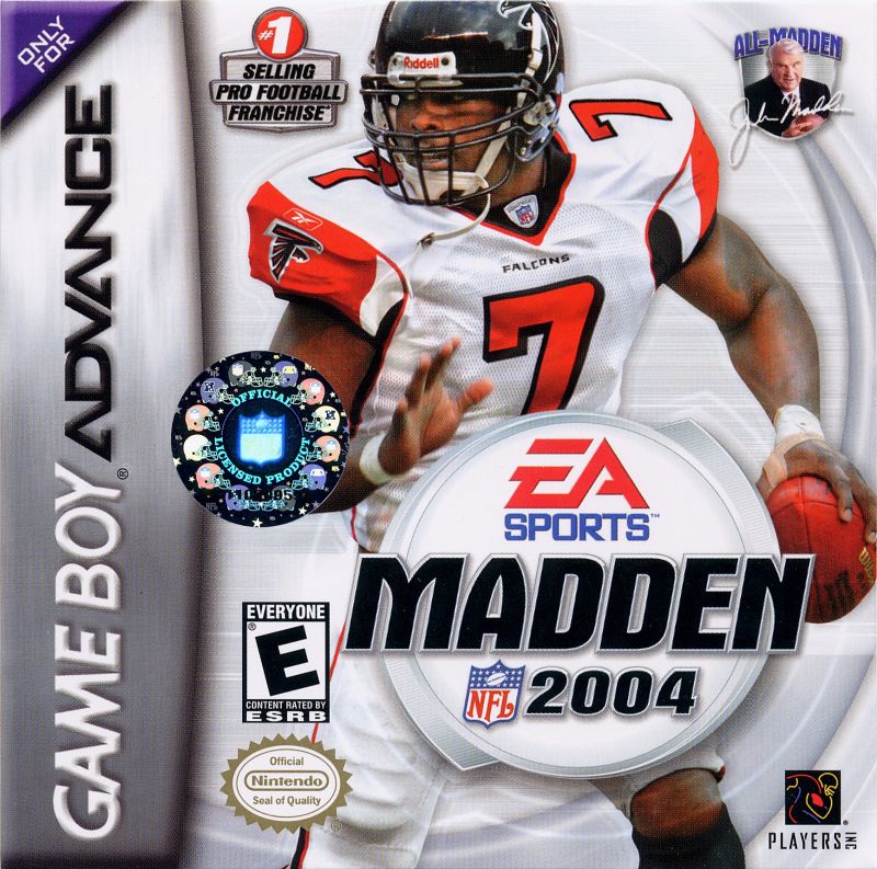 Madden 2004 box art for GameBoy Advance